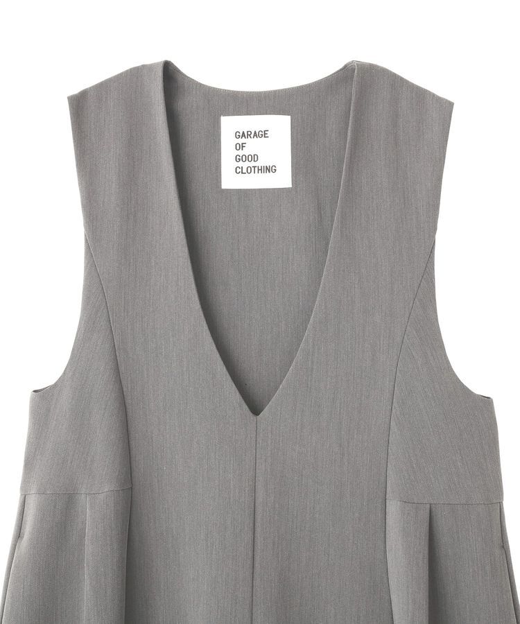 GARAGE OF GOOD CLOTHING「グレーVネックバレルオールインワン」|オールインワン|