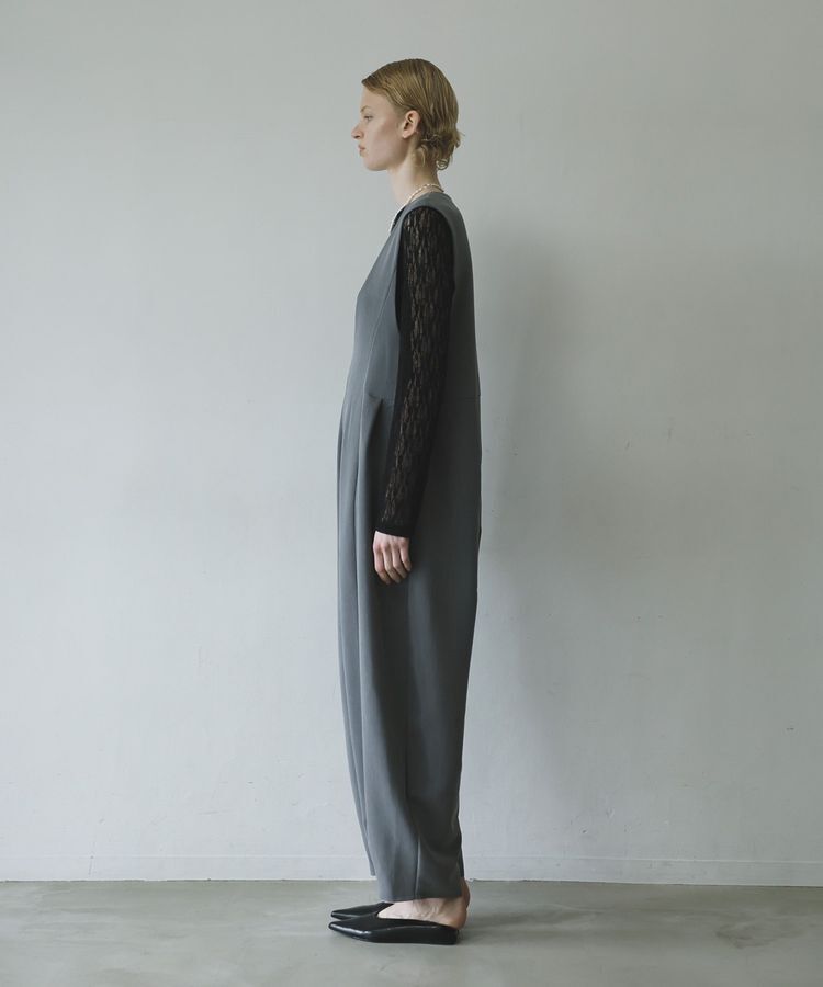 GARAGE OF GOOD CLOTHING「グレーVネックバレルオールインワン」|オールインワン|