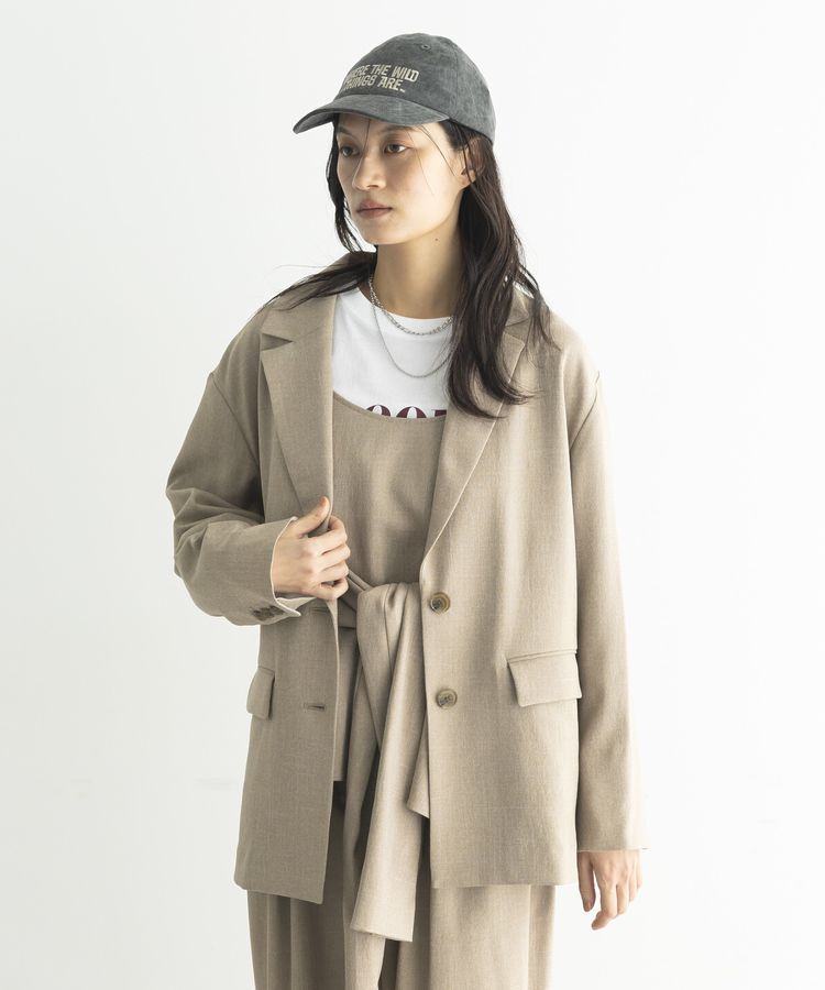 GARAGE OF GOOD CLOTHING「【日本製】無地オーバーサイズシングル前ジャケット」|テーラードジャケット|