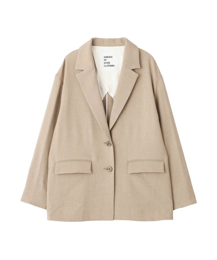 GARAGE OF GOOD CLOTHING「【日本製】無地オーバーサイズシングル前ジャケット」|テーラードジャケット|