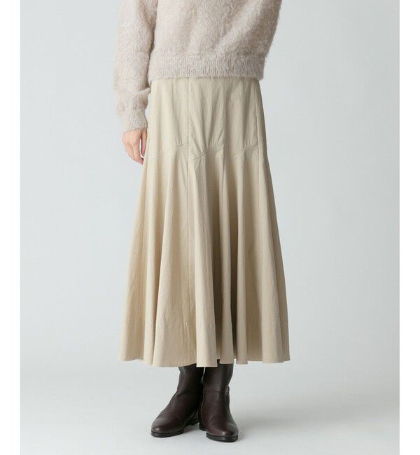 allureville「バイヤスフレアスカート」|フレア|ベージュ