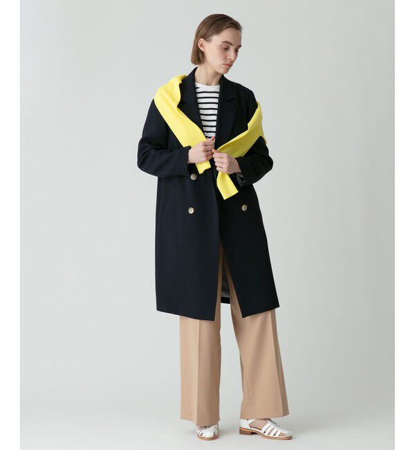 allureville「ダブルクロスチェスターコート」|ダッフルコート|