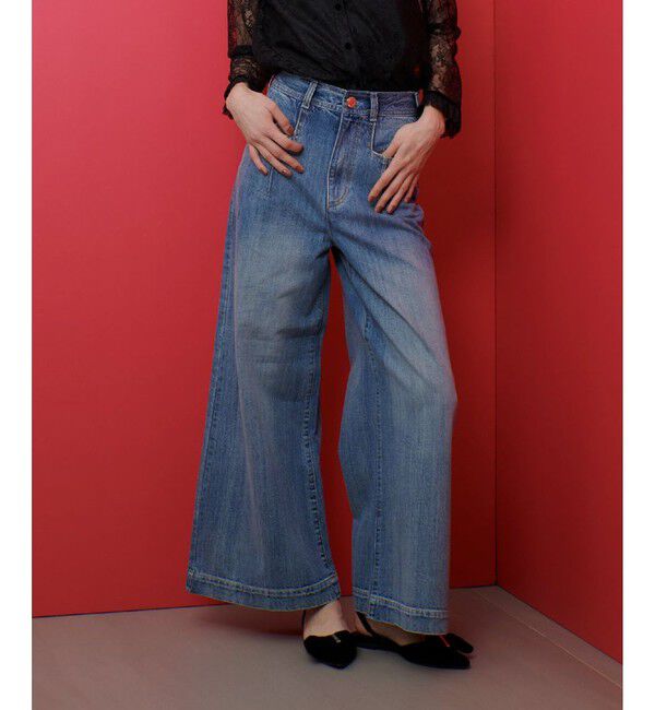 LOULOU WILLOUGHBY「【LOULOU WILLOUGHBY】◇デニムバギーパンツ」|デニム|ブルー