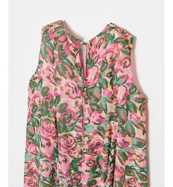 LOULOU WILLOUGHBY「【LOULOU WILLOUGHBY】SPRINTEXフラワープリントノースリワンピース」|ワンピース|