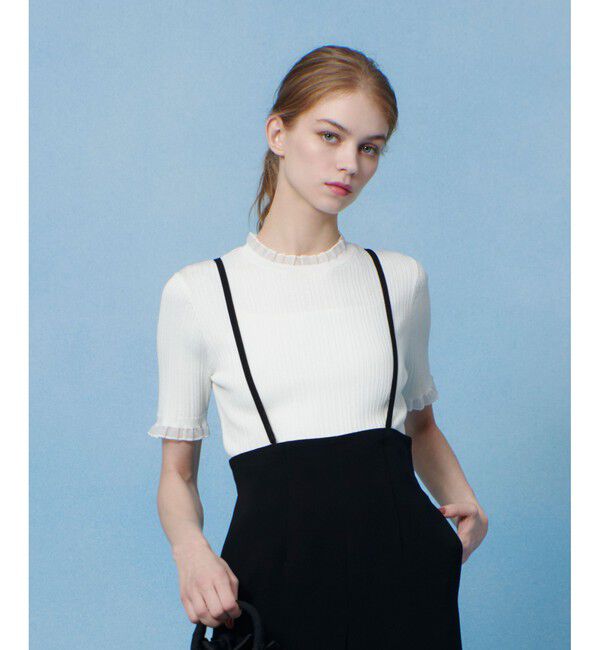 LOULOU WILLOUGHBY「【LOULOU WILLOUGHBY】ハーフチューブラーリブニット」|ニット・セーター|