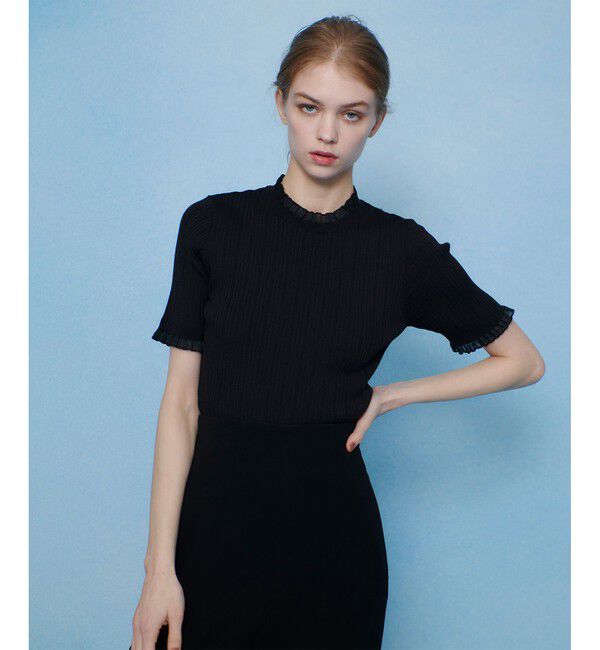 LOULOU WILLOUGHBY「【LOULOU WILLOUGHBY】ハーフチューブラーリブニット」|ニット・セーター|