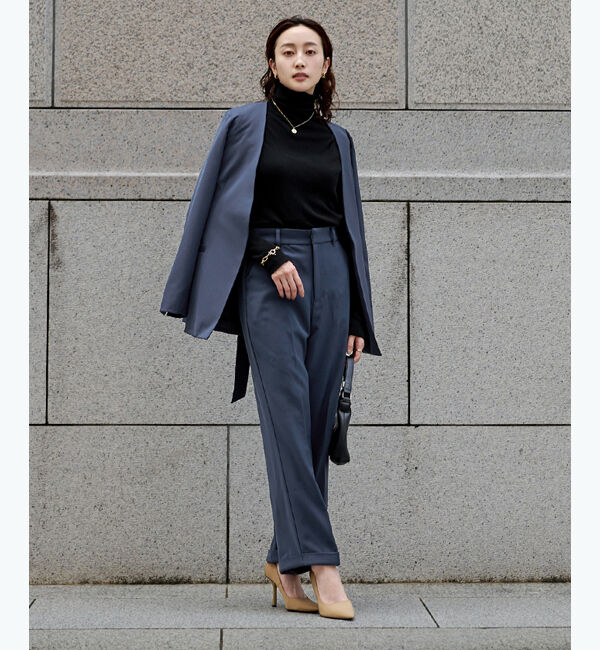 ur's「裾ダブルセンタープレスパンツ」|スラックス|