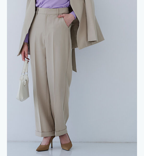 ur's「裾ダブルセンタープレスパンツ」|スラックス|