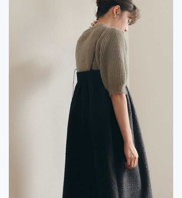 titivate「アームウォーマー付パフスリーブニット」|ニット・セーター|