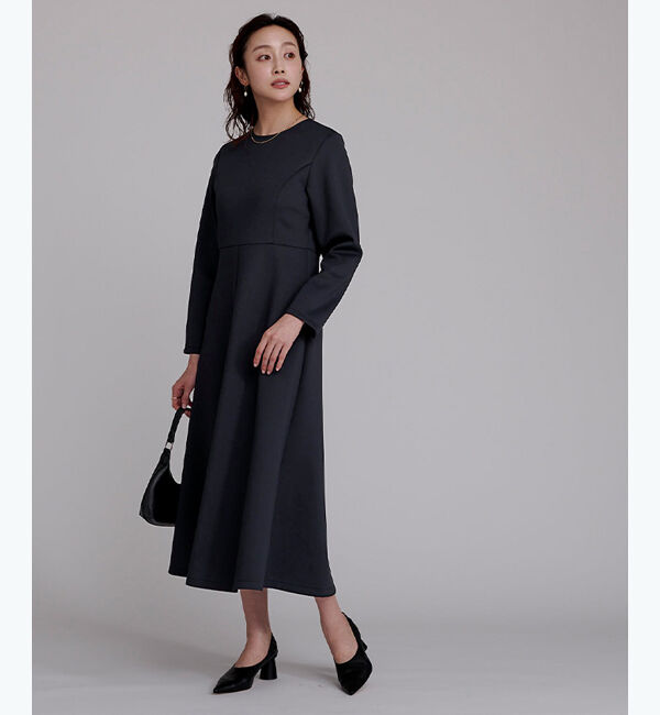 ur's「ボンディングフレアワンピース」|ワンピース|ネイビー