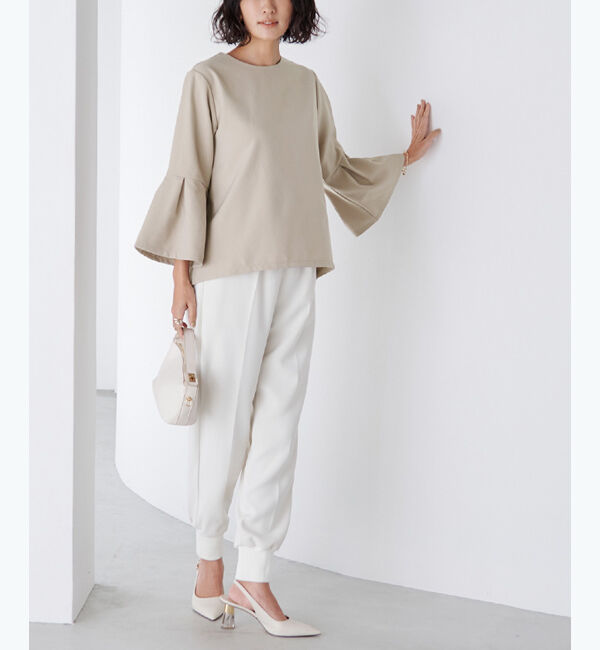 ur's「【星玲奈さんコラボアイテム】タックフレアスリーブトップス」|シャツ・ブラウス|