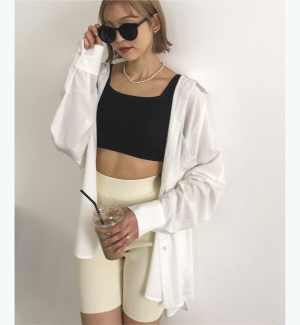 SEA DRESS「シンプルタンクトップニットビキニ」|ビキニ|ブラック