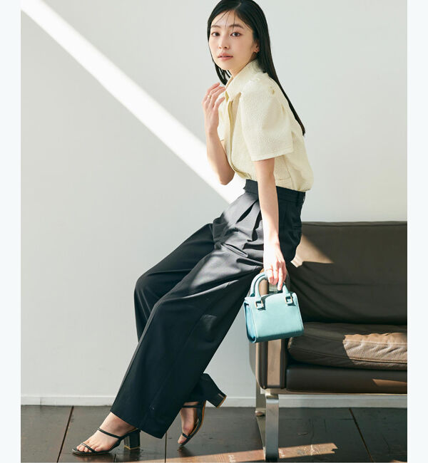 ur's「【yukiさんコラボアイテム】ふくれジャガードパフスリーブブラウス」|シャツ・ブラウス|