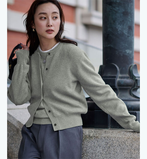 ur's「クルーネックベーシックニットカーディガン」|カーディガン|