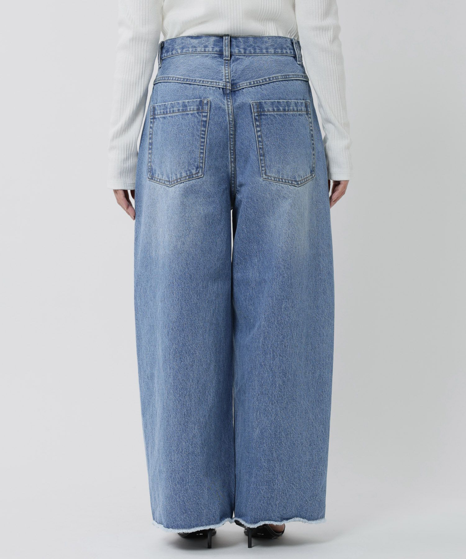 BABYLONE「ﾊﾞﾚﾙﾚｯｸﾞﾃﾞﾆﾑPT」|デニム|