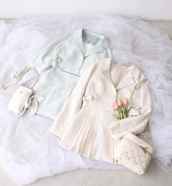  「【premiumorder】ツイードプリーツミニスカート／サイズ展開あり」|スカート|