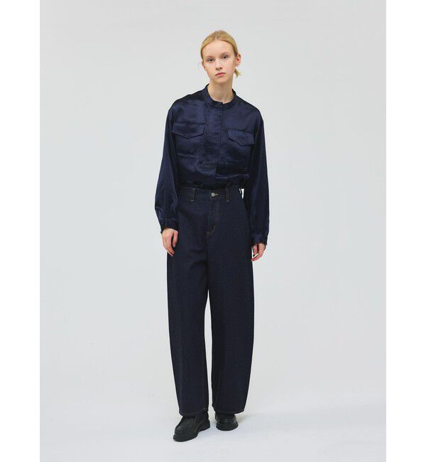 mizuiro ind「mizuiro ind サテンワークシャツ」|シャツ・ブラウス|