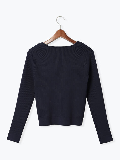 Te chichi「レースアシンメトリーネックリブニット」|ニット・セーター|