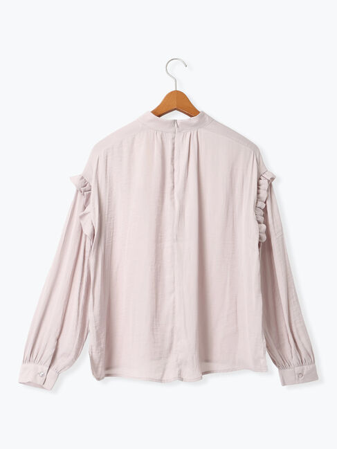 Lugnoncure「袖フリルスタンドブラウス」|シャツ・ブラウス|