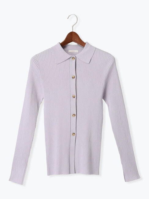 Te chichi「リブポロカラーニットカーディガン《2025spring catalog item》」|カーディガン|