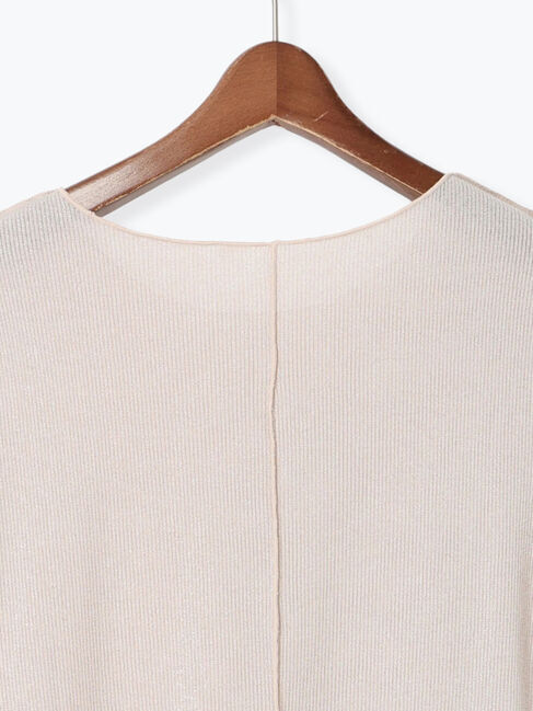 Te chichi TERRASSE「ラメテレコハーフスリーブトップス」|Tシャツ・カットソー|