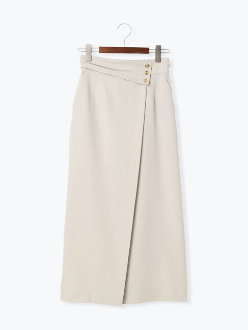 Te chichi「【宮本茉由着用】ウエストマークラップナロースカート（セットアップ可）」|スカート|