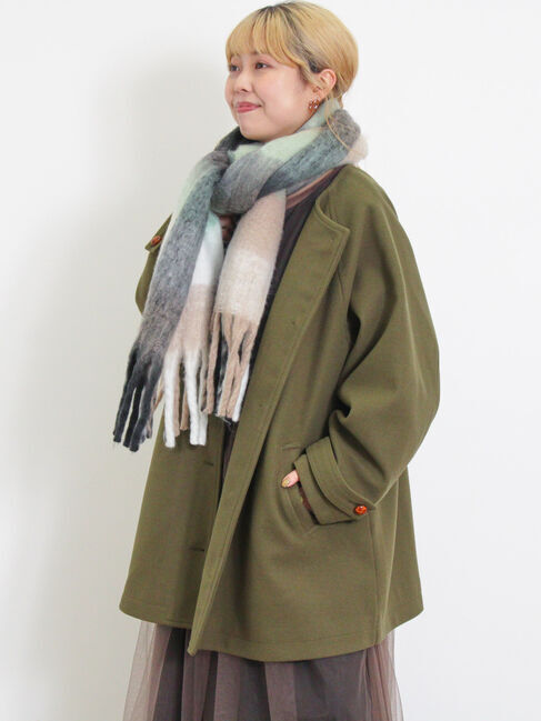 Samansa Mos2「ウーリーライクミドル丈クルーネックコート」|その他|