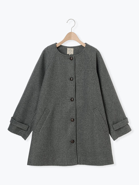 Samansa Mos2「ウーリーライクミドル丈クルーネックコート」|その他|