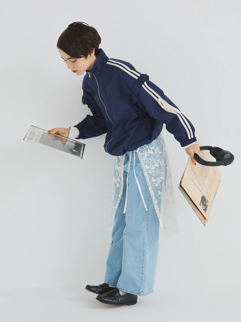 Samansa Mos2「【M/Lサイズ】レーススカートセットデニムパンツ」|その他|