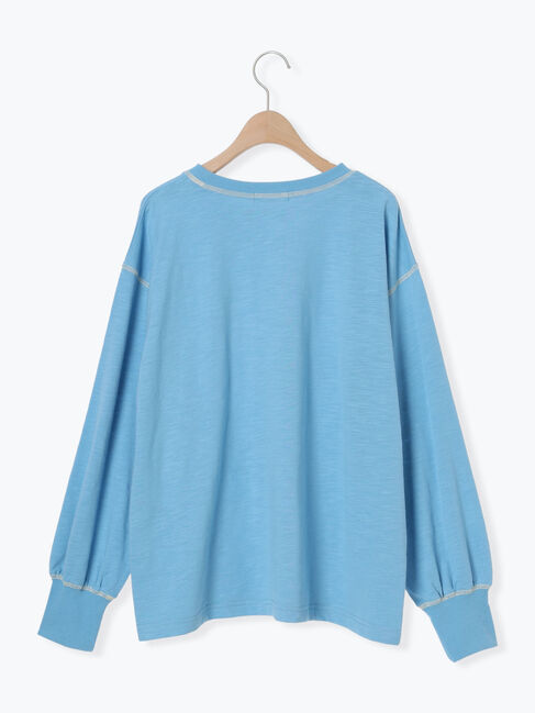 Samansa Mos2「配色ステッチプリントアソートロングTシャツ」|Tシャツ・カットソー|