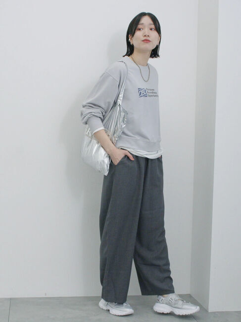 Samansa Mos2 blue「ミニ裏毛アソートプリントプルオーバー」|Tシャツ・カットソー|