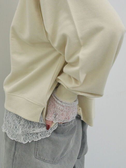 Samansa Mos2 blue「ミニ裏毛アソートプリントプルオーバー」|Tシャツ・カットソー|