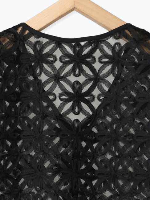 Samansa Mos2 blue「シアーレースベスト」|シャツ・ブラウス|