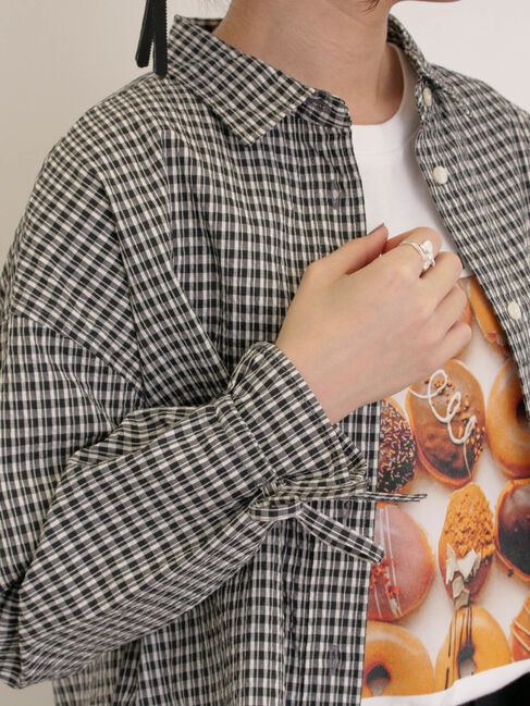 Samansa Mos2「キャンディースリーブショート丈シャツ」|シャツ・ブラウス|