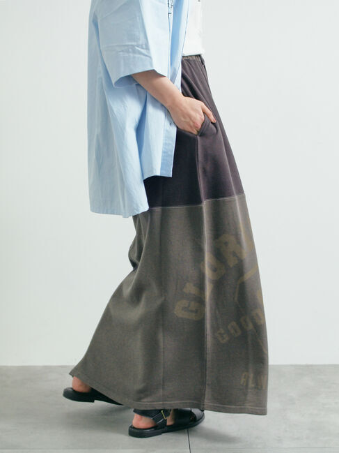 SM2「裏毛プリント配色アシメスカート」|スカート|