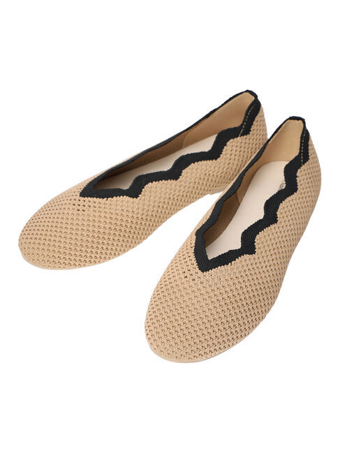Samansa Mos2「ニットスカラップバレエシューズ」|ビジネス・ドレスシューズ|