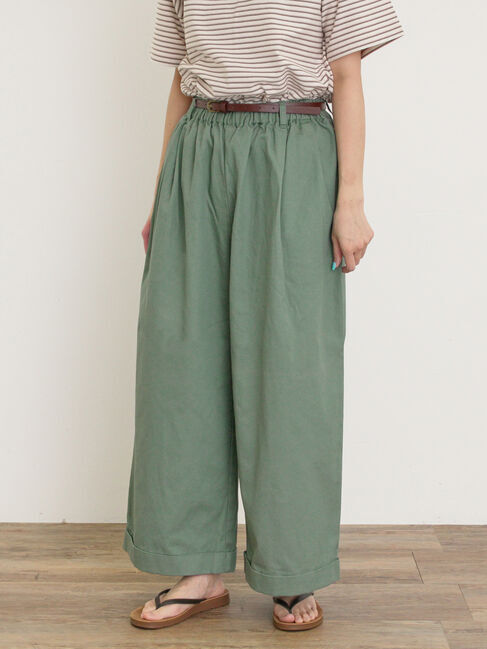 Samansa Mos2「【S/Mサイズ】ベルト付きチノワイドパンツ」|その他|