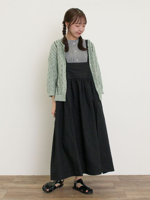 Samansa Mos2「透かし編み前後2WAYリボンニット」|カーディガン|