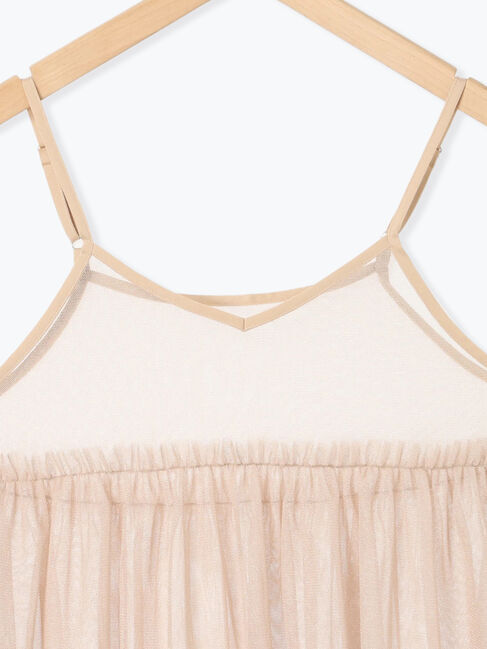 Samansa Mos2 blue「ラメチュールビスチェ」|シャツ・ブラウス|