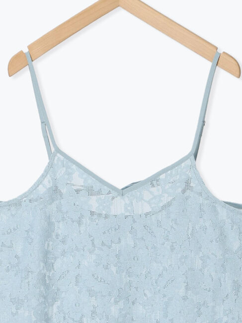 Samansa Mos2 blue「メッシュレースキャミワンピース」|ワンピース|