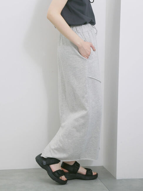 Samansa Mos2 blue「◎裏毛切替ナロースカート」|スカート|