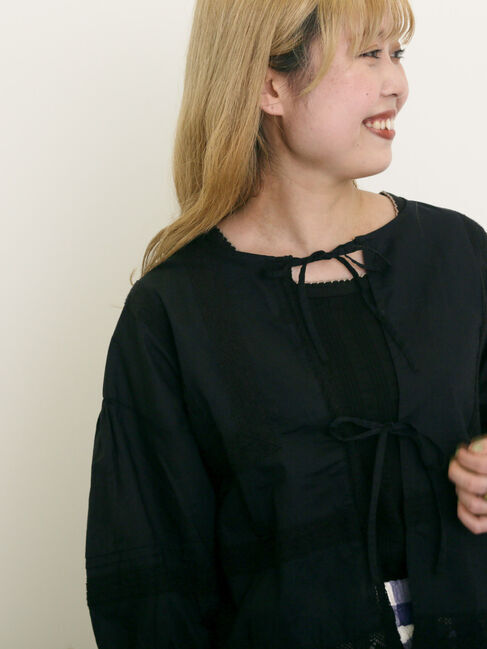 Samansa Mos2「パッチワークレースブラウス」|シャツ・ブラウス|