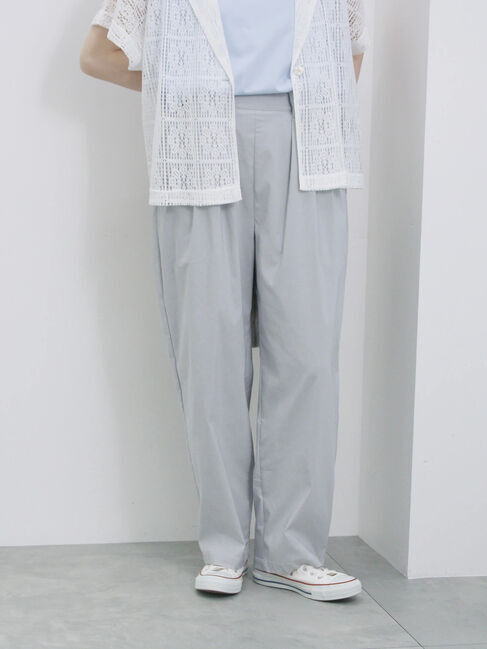 Samansa Mos2 blue「ストレッチタックカーブパンツ」|その他|