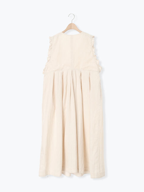 Samansa Mos2「【Cross&times;Linen】肩フリル前後2WAYジャンパースカート」|ワンピース|