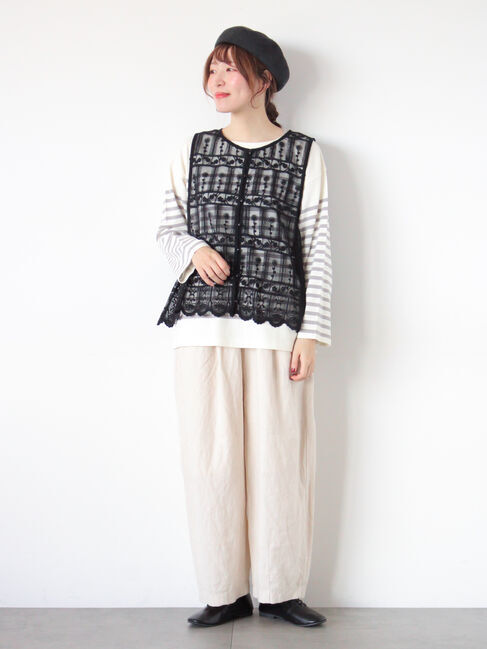 Samansa Mos2「【Cross&times;Linen】ふんわりパンツ」|その他|