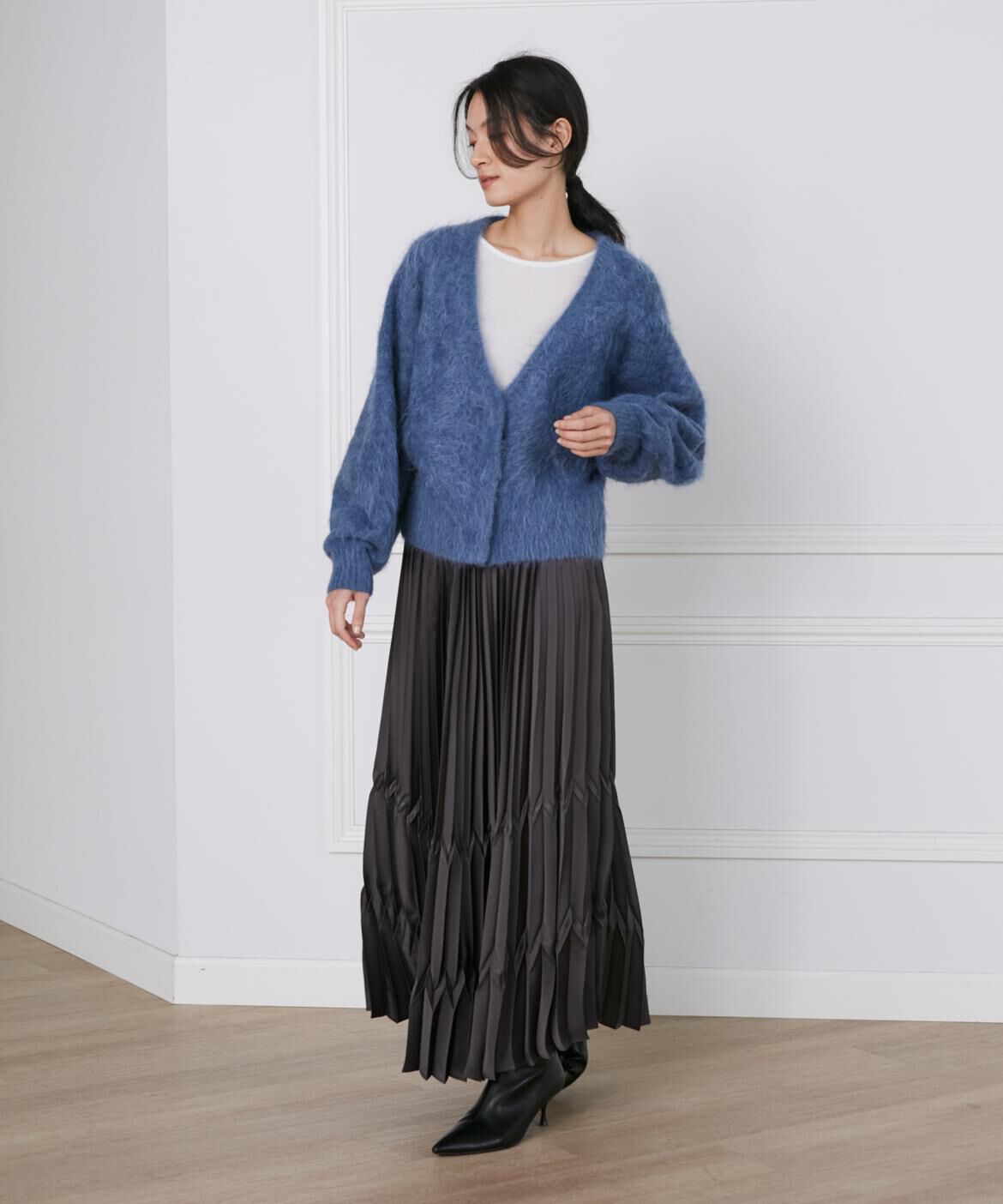 INED「サテンプリーツスカート《la veille by SUPERIOR CLOSET》」|スカート|