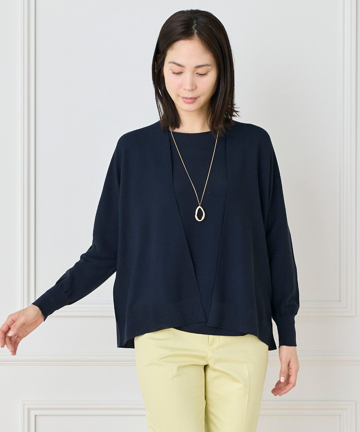 7-IDconcept.「ホールガーメントカーディガン《Cuoo PLUS》」|カーディガン|ネイビー