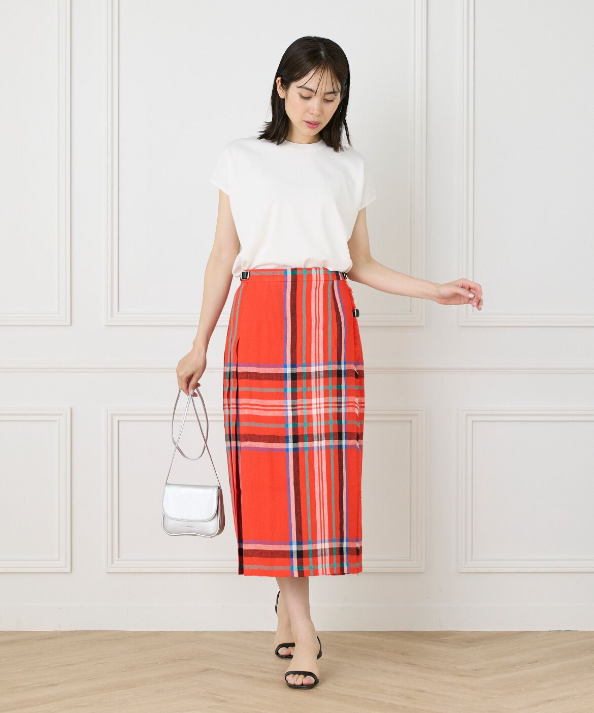 INED「《WEB限定》フレンチスリーブサマーニット」|ニット・セーター|