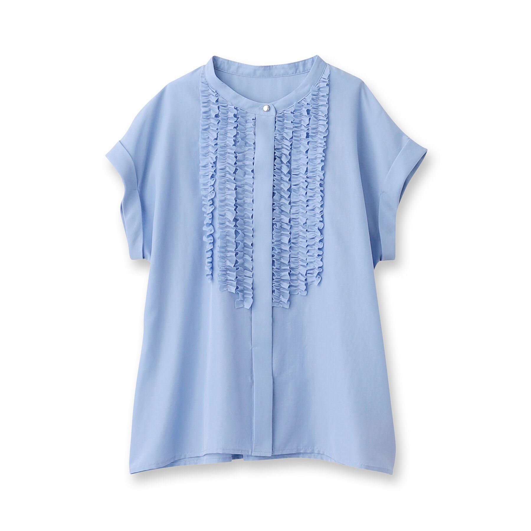 UNTITLED「【華やか／夏ブラウス】半袖フリルブラウス」|シャツ・ブラウス|