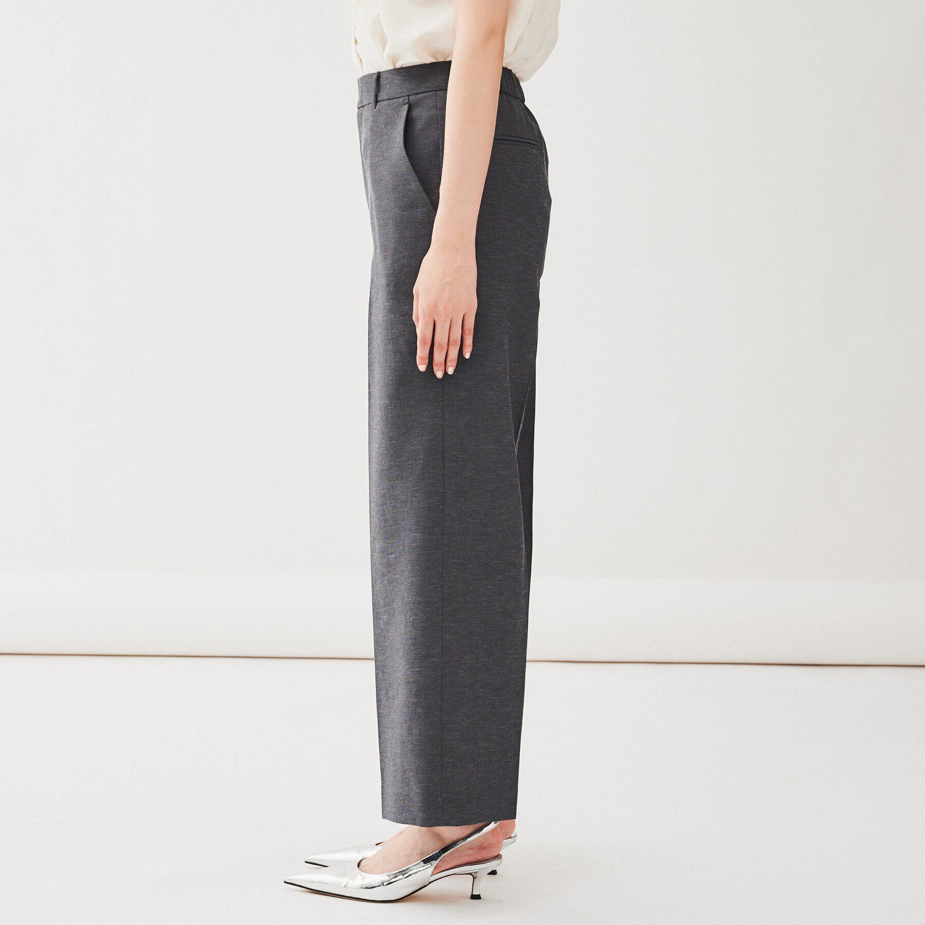 UNTITLED「【薄地／ストレッチ】ベーシックシルエット　ドライタッチワイドパンツ」|その他|